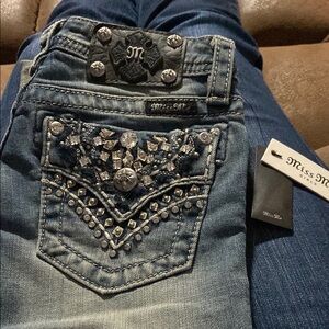 Miss Me Embellished Blue Jeans